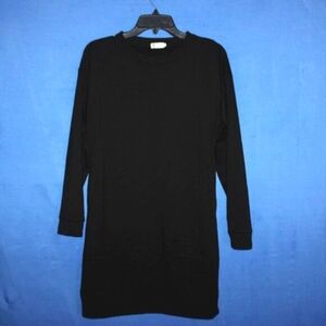 Luckymore Black Tunic Sweatshirt Dress Small